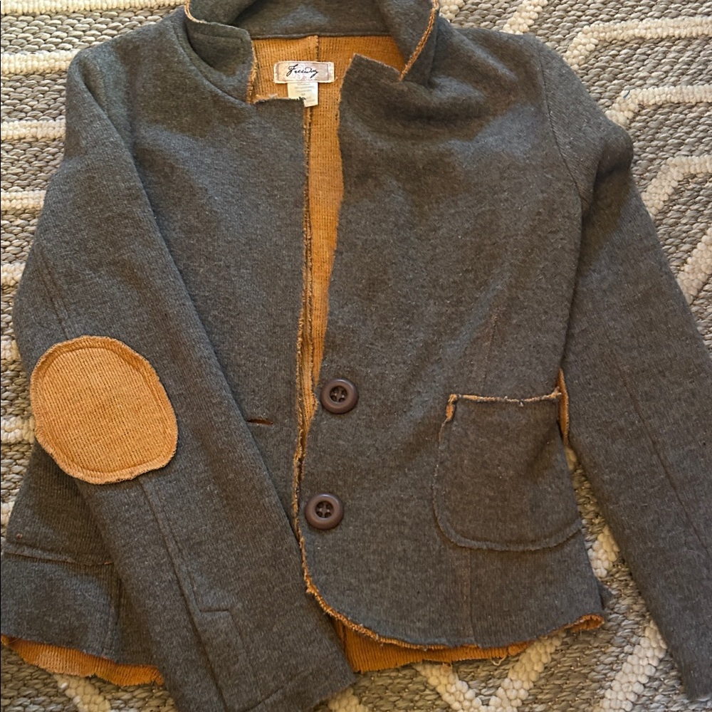 Freeway Knit Jacket in Gray and Brown
